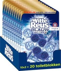 Witte Reus Blauw Actief Toiletblok - Hygiëne - WC Blokjes Voordeelverpakking 20 Stuks
