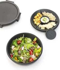 Brabantia Make & Take Salade Lunchbox - 1,3 L - Kunststof - Dark Grey -Huishoudproducten Verkoop 1038x1200 1