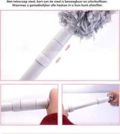 Plumeau/met Telescoopsteel/uitschuifbaar/microvezel Buigbare Borstelkop/9 X 126cm Max-lengte179cm -Huishoudproducten Verkoop 1076x1200 1