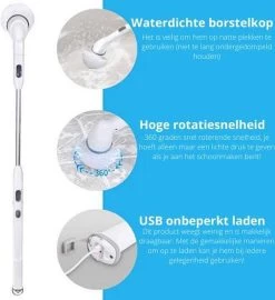 Elektrische Scrubber - Veelzijdige Schrobborstel - Elektrische Schoonmaakborstel - Binnen En Buiten Schoonmaken -Huishoudproducten Verkoop 1099x1200
