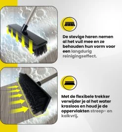 Schrobbezem Zwart Luiwagen Met Steel 120cm - Tuinbezem Straatbezem - Schoonmaak Schrobber Kunststof Harde Bezem - Schrobborstel En Schuurborstel -Huishoudproducten Verkoop 1104x1200 2
