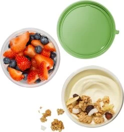 Lock&Lock Yoghurtbeker - Yoghurt Beker To Go - Muesli Beker To Go - Lunchpot - Lunchbeker - Medium - 560 Ml + 310 Ml - Groen -Huishoudproducten Verkoop 1123x1200 1