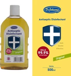 Dr Johnsons Ontsmettingsmiddel - 6 X 500ml Voordeelverpakking - Dettol Antiseptic Alternatief 8 Dr Johnsons Ontsmettingsmiddel - 6 X 500ml Voordeelverpakking - Dettol Antiseptic Alternatief -Huishoudproducten Verkoop 1124x1200