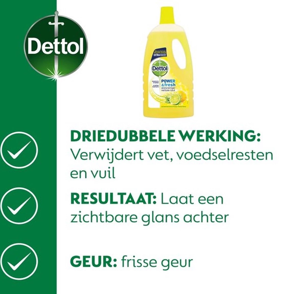 Dettol - Power & Fresh - Allesreiniger - Citrus - 8 X 1 Liter 8 Dettol - Power & Fresh - Allesreiniger - Citrus - 8 X 1 Liter - Afbeelding 6