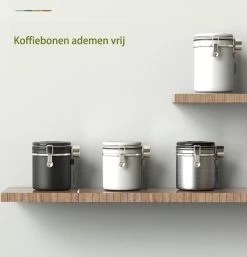 Koffiebonen Opbergbus- Koffiebonen Bewaren - Nieuw Voedsel Bewaren - Kitchen Merchandise - Vooraadbus - Bewaardozen - Kitchen Merchandise - 1.8L Vooraadpot - Voorraadpotten - Gebroken Wit Kleur - Opslagtank Voor Gedroogd Fruit- Opslag Van Koffiebonen -Huishoudproducten Verkoop 1155x1200 4