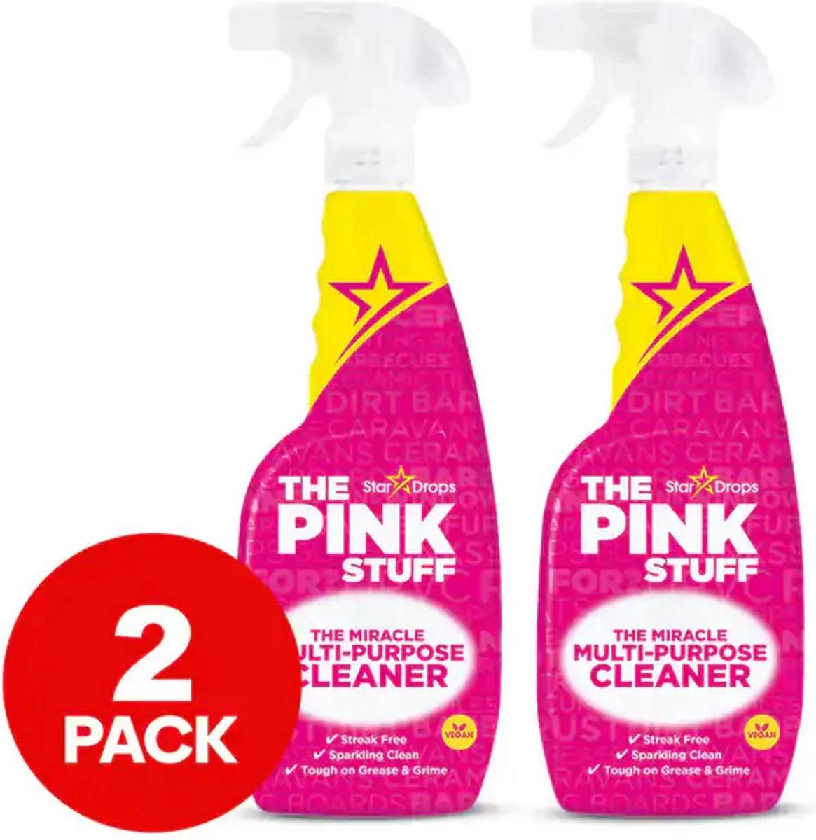 The Pink Stuff - Multi Purpose Cleaner - Allesreiniger - Schoonmaakmiddel - Allesreiniger - Set Van 2 Flessen - Multifunctionele Reinigingsspray 3 The Pink Stuff - Multi Purpose Cleaner - Allesreiniger - Schoonmaakmiddel - Allesreiniger - Set Van 2 Flessen - Multifunctionele Reinigingsspray