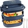 OITUGG Lunchbox Volwassenen: 2-laags Bento Box 1550 Ml Voor Mannen Vrouw - 3-vaks Lunchbox Met Bestek - BPA-vrije Plastic Lunchbox Geschikt Voor Kantoorschool - Magnetronbestendig Vaatwasmachinebestendig (blauw) -Huishoudproducten Verkoop 1188x1200 4