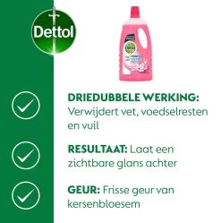 Dettol - Power & Fresh - Allesreiniger - Kersenbloesem - 8 X 1 Liter -Huishoudproducten Verkoop 1189x1200 7
