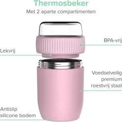 Coninx Thermos Lunchbox - Muesli Beker To Go - Isoleer Lunchpot - Yoghurtbeker To Go - Mueslibeker 840ml (600ml+240ml) - RVS / Roze 20 Coninx Thermos Lunchbox - Muesli Beker To Go - Isoleer Lunchpot - Yoghurtbeker To Go - Mueslibeker 840ml (600ml+240ml) - RVS / Roze -Huishoudproducten Verkoop 1195x1200 10