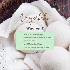 Geniet Van Gemak® | Herbruikbare Wollen Drogerballen | Wasbollen | Schaapswol | Duurzame En Energiebesparende Wasballen | 6 XL Drogerballen -Huishoudproducten Verkoop 1195x1200
