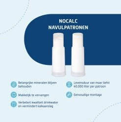 NoCalc Navulpatronen - 2 Stuks - Gebruik I.c.m. Electronic Sensor - Waterontharder - Waterontkalker -Huishoudproducten Verkoop 1196x1200