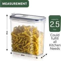 TNM Luxe Luchtdichte Voorraadbussen Set Zwart (4x2,5L), Voorraadpotten, Voedselcontainer Met Deksel, Vershouddoos -Huishoudproducten Verkoop 1197x1200 10