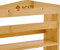 ACAZA Ophangbaar Kruidenrek Met 10 Glazen Kruidenpotjes, Spice Rack, Keuken Rek, Kruiden Organizer Voor Specerijen, Peper, Zout, 26 Cm Breed, Bamboe -Huishoudproducten Verkoop 1200x1009 4