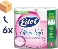 Edet Ultra Soft Xtra Long 4-laags Toiletpapier - 24 = 48 Rollen -Huishoudproducten Verkoop 1200x1029 1