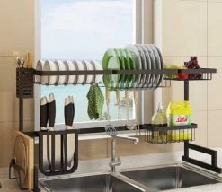 Sens Design Afwasrek Zwart - Afdruiprek - 82,5 Cm - RVS -Huishoudproducten Verkoop 1200x1042