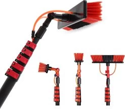 Merkloos Telescoopsteel Ramenwassen 4,6M - Met Borstel & Waterdoorvoer - Voor Ramen - Watertoevoer - Borstel -Huishoudproducten Verkoop 1200x1051 1