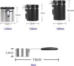 Koffiebonen Opbergbus- Koffiebonen Bewaren - Nieuw Voedsel Bewaren - Kitchen Merchandise - Vooraadbus - Bewaardozen - Kitchen Merchandise - 1.8L Vooraadpot - Voorraadpotten - Gebroken Wit Kleur - Opslagtank Voor Gedroogd Fruit- Opslag Van Koffiebonen -Huishoudproducten Verkoop 1200x1071 2