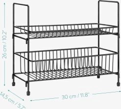 Navaris Stalen Kruidenrekje 2 Etages - Kruidenrek Staand - Rek Voor Kruidenpotjes En Glaasjes - Multifunctionele Organizer Voor Keuken En Badkamer -Huishoudproducten Verkoop 1200x1084 4