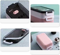 Lunchbox - Meal Prep Bakjes - Lunch Box Met Deksel - Meal Prep – Bento Box - Lunchtrommel Met Bestek Blauw -Huishoudproducten Verkoop 1200x1091 1