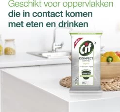 Cif Disinfect & Shine Wipes Doden 99,99% Van De Bacteriën Original Desinfecterende Schoonmaakdoekjes, Van 100% Biologisch Afbreekbaar Textiel 5 X 75 Doekjes -Huishoudproducten Verkoop 1200x1118 1