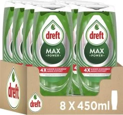 Dreft MaxPower - Vloeibaar Afwasmiddel - Voordeelverpakking 8 X 450 Ml -Huishoudproducten Verkoop 1200x1124 3