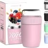 Coninx Thermos Lunchbox - Muesli Beker To Go - Isoleer Lunchpot - Yoghurtbeker To Go - Mueslibeker 840ml (600ml+240ml) - RVS / Roze -Huishoudproducten Verkoop 1200x1130