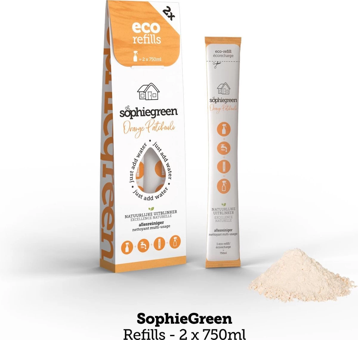 SophieGreen Voorjaarspakket; Allesreiniger + Keukenreiniger - 2x 750ml + Navullingen + Sopje Allesreiniger 100g 7 SophieGreen Voorjaarspakket; Allesreiniger + Keukenreiniger - 2x 750ml + Navullingen + Sopje Allesreiniger 100g - Afbeelding 5