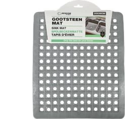 Merkloos Gootsteenmat PVC Vierkant Grijs 28 Cm -Huishoudproducten Verkoop 1200x1145