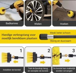 ESSIBLE Borstelboor - Set 20 Stuks - Schrobborstel - Polypropyleen - Borstel Boormachine - Schrobborstel - Schuurborstel - Automatische Reiniging - 20 Delige Borstelset Voor Boormachine -Huishoudproducten Verkoop 1200x1150 3