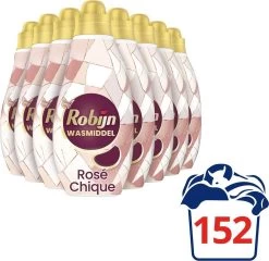 Robijn Klein & Krachtig Rosé Chique Vloeibaar Wasmiddel - 8 X 19 Wasbeurten - Voordeelverpakking -Huishoudproducten Verkoop 1200x1164