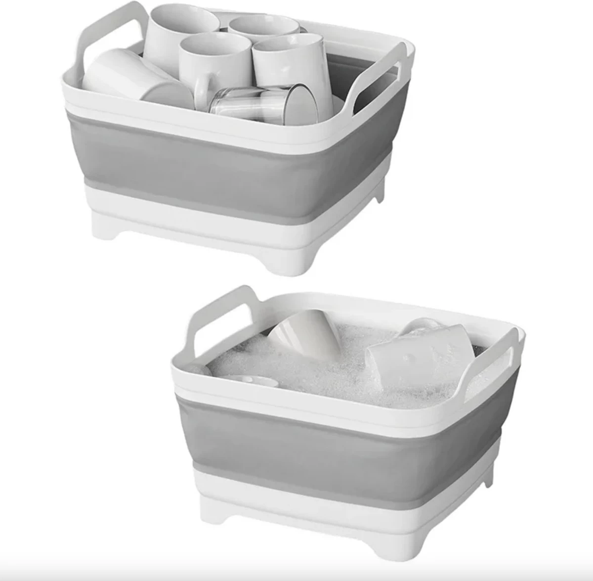 Opvouwbare Wasbak 18L - Met Stop - Afwasbak - Afwasteil - 30x30x20 Cm 6 Opvouwbare Wasbak 18L - Met Stop - Afwasbak - Afwasteil - 30x30x20 Cm - Afbeelding 4