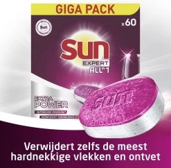 SUN® Sun Expert All-in 1 Vaatwastabletten - 60 Tabletten - Voordeelverpakking -Huishoudproducten Verkoop 1200x1176 1
