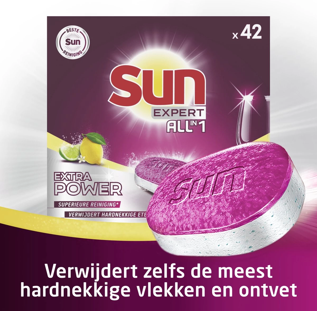 SUN® Sun Tabs Extra Power Citroen - Vaatwastabletten - 6 X 42ST 7 SUN® Sun Tabs Extra Power Citroen - Vaatwastabletten - 6 X 42ST - Afbeelding 5