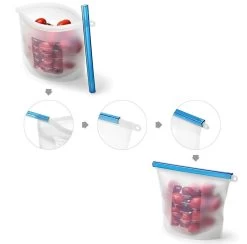 Siliconen Vershoudzakken - Set Van 8 ( 4x 1000ML + 4x 1500ML) -(Transparant, Rood, Groen, Blauw) - Duurzaam - Herbruikbaar - Vries & Hitte Bestendig - Meal Prep - Opbergzak Maatbeker Meal Prep Container -Huishoudproducten Verkoop 1200x1184 14