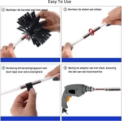 Kibani Schoorsteenborstel 9 Meter - Schoorsteenreiniger - Schoorsteenveger - Schoorsteenveegset - Schoorsteen Borstel - Veegkit - Borstelset Voor Boormachine - Boormachine -Huishoudproducten Verkoop 1200x1189 7