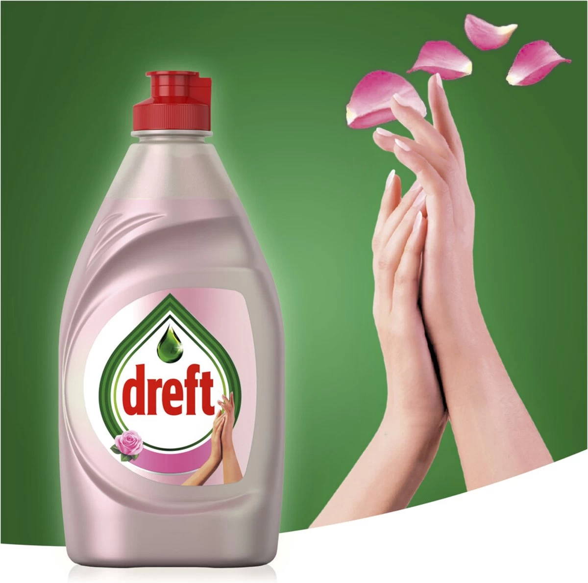 Dreft Clean & Care Rose & Satin Afwasmiddel - 8x780ml - Voordeelverpakking 4 Dreft Clean & Care Rose & Satin Afwasmiddel - 8x780ml - Voordeelverpakking - Afbeelding 2