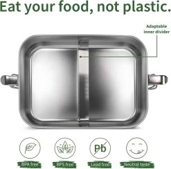 Bamboe Lunch Box 1400 Ml | Broodbox | Ecologisch | Roestvrijstalen Lunchbox | Bentobox No Leak | Smaakloos | Bamboe Grote Broodtrommel | Lunchbox Volwassenen | Lunchbox RVS Bamboe | Bambaw -Huishoudproducten Verkoop 1200x1190 6