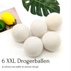 Geniet Van Gemak® | Herbruikbare Wollen Drogerballen | Wasbollen | Schaapswol | Duurzame En Energiebesparende Wasballen | 6 XL Drogerballen -Huishoudproducten Verkoop 1200x1191