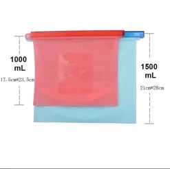 Siliconen Vershoudzakken - Set Van 8 ( 4x 1000ML + 4x 1500ML) -(Transparant, Rood, Groen, Blauw) - Duurzaam - Herbruikbaar - Vries & Hitte Bestendig - Meal Prep - Opbergzak Maatbeker Meal Prep Container -Huishoudproducten Verkoop 1200x1193 2