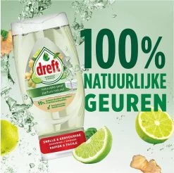 Dreft Natuurlijke Geur - Afwasmiddel - Bergamot & Gember - Ondersteboven Fles - Voordeelverpakking 8 X 370 Ml -Huishoudproducten Verkoop 1200x1197 14