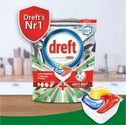 Dreft Platinum Plus All In One Fresh Herbal Breeze - 90 Vaatwascapsules -Huishoudproducten Verkoop 1200x1197 7