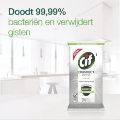 Cif Disinfect & Shine Wipes Doden 99,99% Van De Bacteriën Original Desinfecterende Schoonmaakdoekjes, Van 100% Biologisch Afbreekbaar Textiel 5 X 75 Doekjes -Huishoudproducten Verkoop 1200x1198 53