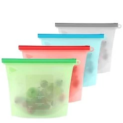 Siliconen Vershoudzakken - Set Van 8 ( 4x 1000ML + 4x 1500ML) -(Transparant, Rood, Groen, Blauw) - Duurzaam - Herbruikbaar - Vries & Hitte Bestendig - Meal Prep - Opbergzak Maatbeker Meal Prep Container -Huishoudproducten Verkoop 1200x1200 1055