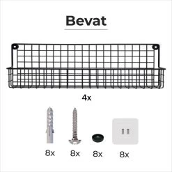 Friendly Kitchen Ophangbaar Kruidenrek - 4 Kruidenrekjes Voor Totaal 32 Kruidenpotjes - Spice Rack - Staal - Zwart -Huishoudproducten Verkoop 1200x1200 1061