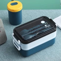 Lunchbox - Meal Prep Bakjes - Lunch Box Met Deksel - Meal Prep – Bento Box - Lunchtrommel Met Bestek Blauw -Huishoudproducten Verkoop 1200x1200 1101