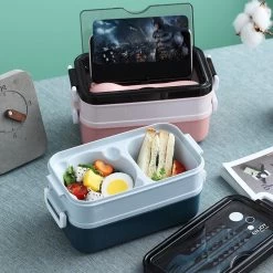 Lunchbox - Meal Prep Bakjes - Lunch Box Met Deksel - Meal Prep – Bento Box - Lunchtrommel Met Bestek Blauw -Huishoudproducten Verkoop 1200x1200 1104