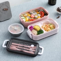 Lunchbox - Meal Prep Bakjes - Lunch Box Met Deksel - Meal Prep – Bento Box - Lunchtrommel Met Bestek Blauw -Huishoudproducten Verkoop 1200x1200 1107