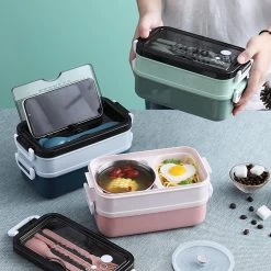 Lunchbox - Meal Prep Bakjes - Lunch Box Met Deksel - Meal Prep – Bento Box - Lunchtrommel Met Bestek Blauw -Huishoudproducten Verkoop 1200x1200 1110