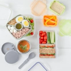 Lock&Lock Saladebox - Salade Lunchbox To Go - Salade To Go - 950 Ml - Lekvrij - Met Verdeelvakjes - Groen -Huishoudproducten Verkoop 1200x1200 1117