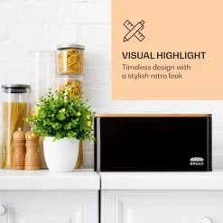 Klarstein Granrosi Oklahoma Broodtrommel - 35,5 X 15,5 X 23 Cm - Brooddoos Met Snijplank - Metaal & Bamboe 9 Klarstein Granrosi Oklahoma Broodtrommel - 35,5 X 15,5 X 23 Cm - Brooddoos Met Snijplank - Metaal & Bamboe -Huishoudproducten Verkoop 1200x1200 1131